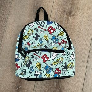 Monopoly backpack purse with zipper closure and front zipper compartment NWOT
